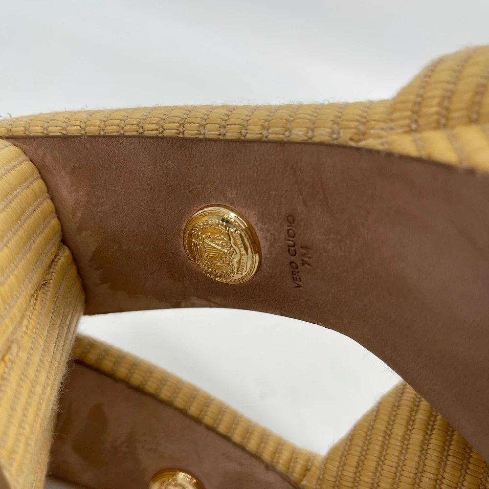 Veronica Beard DALI Woman's Woven Textured Platform Sandals Size‎ 7 Luxury